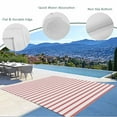 thumbnail image 4 of Fsddascl Red Striped Outdoor Rug for Patio/Deck/Porch, Non-Slip Large Area Rug 6 x 9 Ft, Red White Stripes Farmhouse Indoor Outdoor Rugs Washable Area Rugs, Reversible Camping Rug Carpet Runner, 4 of 5