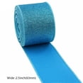 thumbnail image 2 of Blue Metallic Glitter Ribbon for Gift Wrapping, Wired Edge Christmas Ribbons for Tree Decoration Wreath DIY Crafts Home Outdoor Party Decor Bows, 2.5" x 20 Yards x 2 Roll, 2 of 7