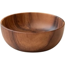 Acacia Wooden Serving Bowls,Serving Bowl for Fruits or Salads, Single Bowl (7.87" D × 2.95" H) 40.5 oz
