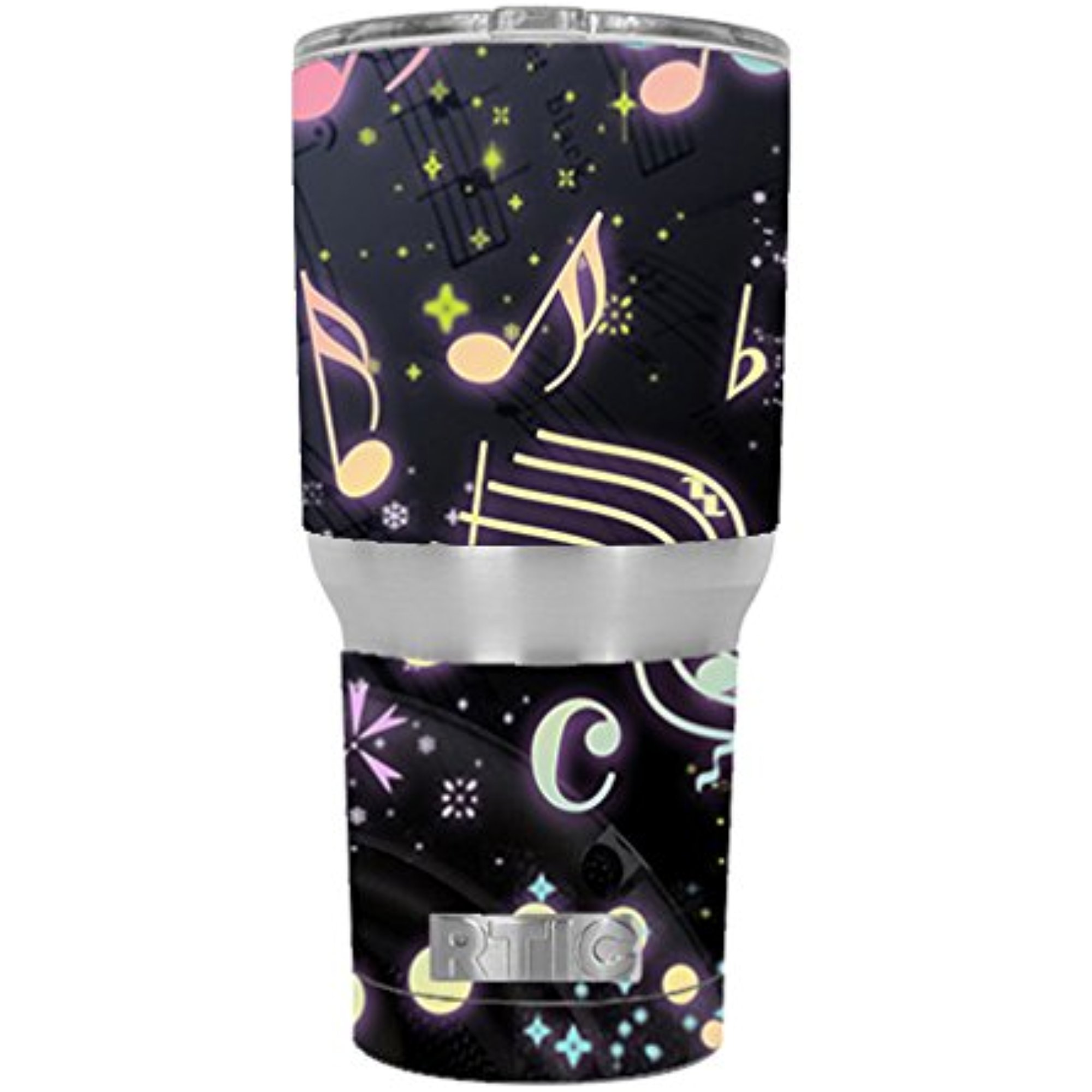Kit De 6 Autocollants Peau Pour Gobelet RTIC 30 OZ - Design Drapeau & Crâne Américain - Neuf