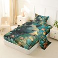thumbnail image 2 of Erosebridal Jungle Animal Black Bear Twin Sheet Sets 3pcs For Boys Girls,Teens Oil Painting Style Flowers Butterfly Bedding, 2 of 5
