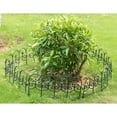 thumbnail image 6 of Vinyl Wrought Iron- Look Garden Ornamental Edging, Lawn Picket Fence Landscape Panel Border, Flower Bed Barrier, 6 of 10