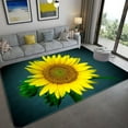 thumbnail image 2 of Area Rug 3D Sunflower Carpet Non-slip Floor Mat Bedroom Living Room Large Area Rugs Home Decor Flora, 2 of 7