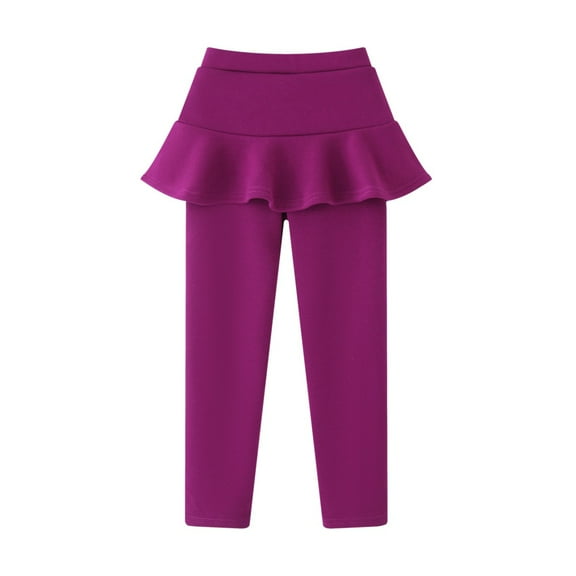 BULLPIANO Kids Baby Girls Footless Leggings with Ruffle Tutu Skirt Pants Pantskirt 3-11 Years