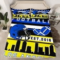 thumbnail image 2 of Erosebridal Sport Los Anceles Rugby Sheet Set Twin,Ball Game Bedding Sets Twin Size,Football Room Decorative,Breathable,3pcs, 2 of 7