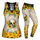 thumbnail image 3 of Conjuntos de yoga con calaveras para mujer, leggings con estampado 3D y camiseta sin mangas hueca, traje de yoga, fitness, leggings suaves de verano para mujer y niña, 3 of 5