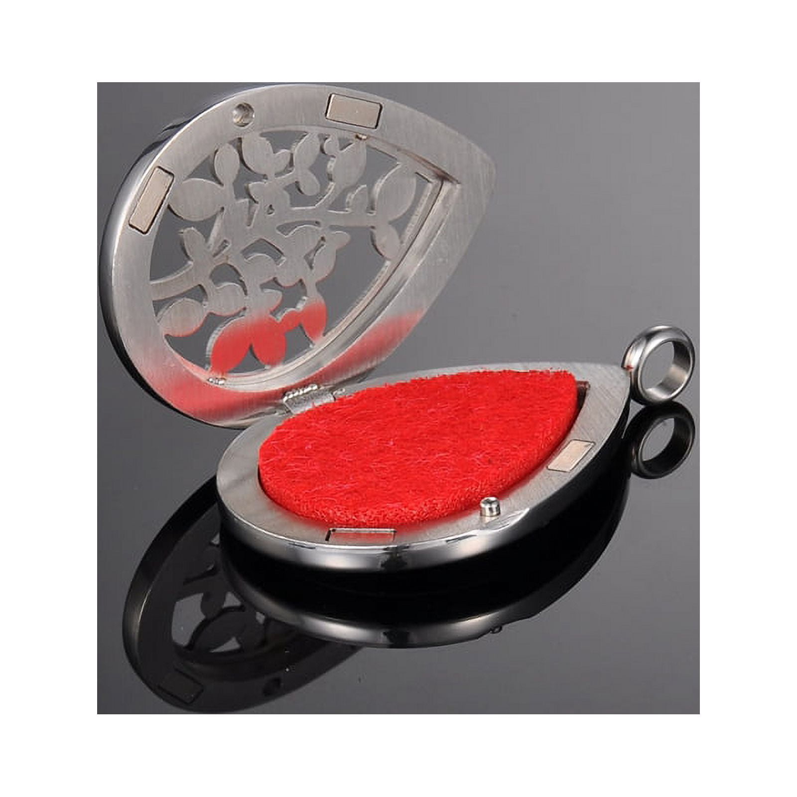 Tree of Life Teardrop Aromatherapy Necklace Oil Lockets Jewelry Essential Oil Diffuser Necklace with Gift Box