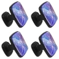 thumbnail image 2 of 4 Pcs Square Cabinet Handle Cupboard Knob Drawer Pulls Handle Far Away Galaxy Drawer Knobs with Screws Furniture Decoration, 2 of 7