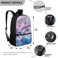 thumbnail image 3 of Jeiento Dolphin Backpack for School Girls 4th/5th/6th Grade Kids Bookbag and Lunch Box Set Pink Flowers Elementary School Bag Lunch Bag Pencil Case Kindergarten Back Packs Satchel, 3 of 7