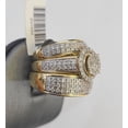 thumbnail image 2 of Lakshya Jewel LLC His & Her Trio Ring Set For Wedding Engagement Round Cut CZ, 2 of 5