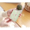 thumbnail image 2 of Cartera Kawaii para niñas lindo oso vegano cuero tarjetero organizador triple mujeres monedero, oso encantador verde Feliz Sencillez, 2 of 4