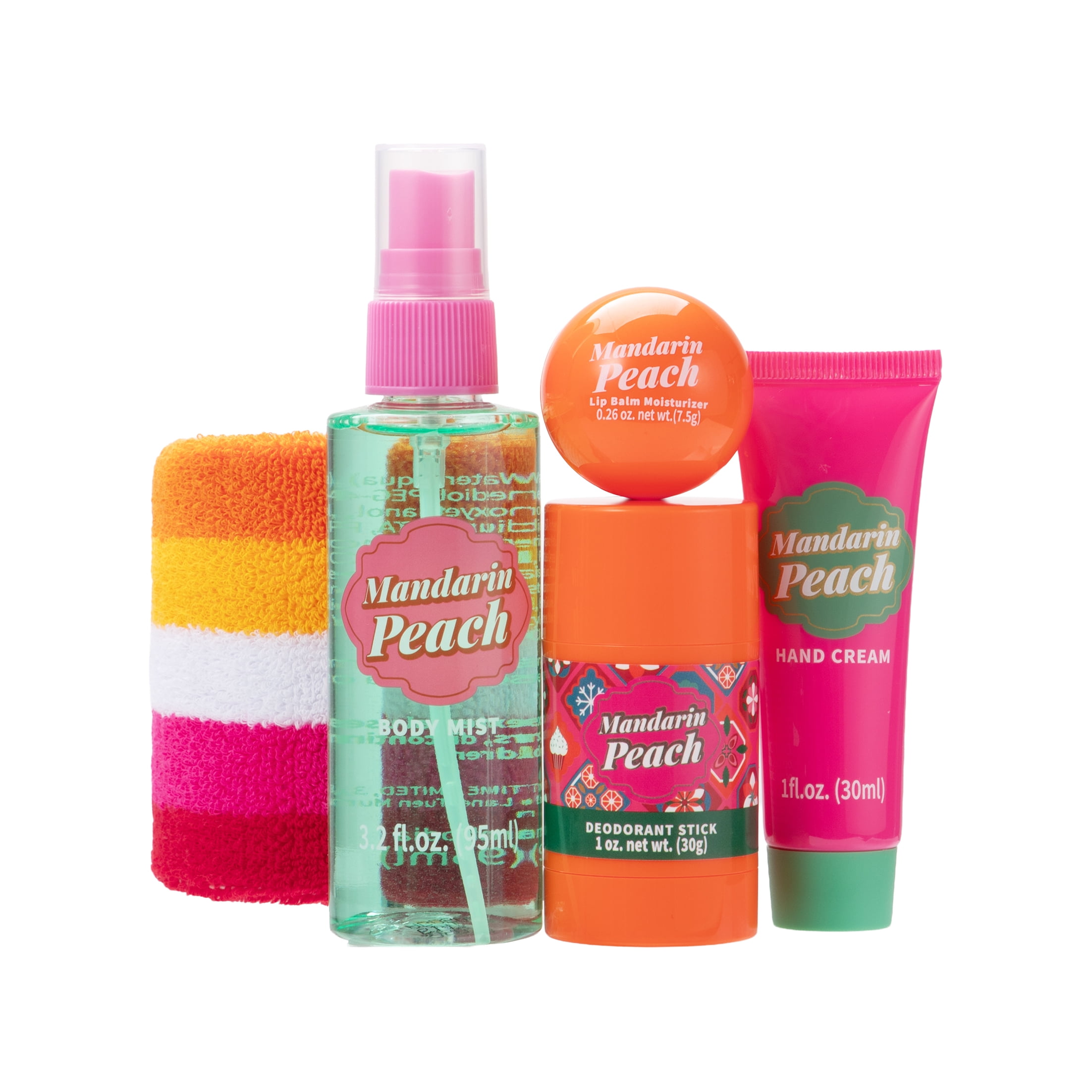 Pickleball Body Care Kit, Mandarin Peach Scent, 6 Pieces