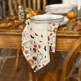 thumbnail image 3 of Sm:)e Ghost Bat Pumpkin Halloween Cloth Napkins Set of 6 Reusable Napkins, Washable Table Napkin for Holiday Party 18"x18", 3 of 8