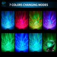 thumbnail image 4 of Deago LED Night Light Projector Lamp Ocean Wave Star Light with Timer 7 Lighting Modes for Bedroom Living Room Decor (Black), 4 of 10