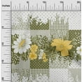thumbnail image 2 of oneOone Polyester Spandex Olive Green Fabric Asian Floral With Texture Craft Projects Decor Fabric Printed By The Yard 56 Inch Wide, 2 of 4