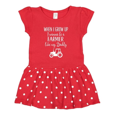 

Inktastic Farmer Like Daddy Childs Gift Toddler Girl Dress