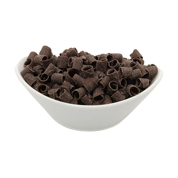 2pcs Dark Chocolate Shaved ,  Dark Chocolate , Belgian Chocolate Blossom for Topping, Edible Garnish & Decoration - 4 oz