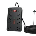 thumbnail image 2 of 2500W Power Strip with 10 Outlets, 4 USB Ports & 2 Type-C Ports - Surge Protection, Overload Protection, 1.8m Cable - US Standard, FCC Certified, Ideal for Home & Office, 2 of 6