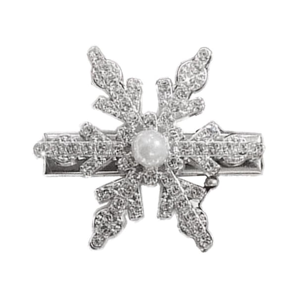 TQEHS Pinza para el pelo con forma de copo de nieve, delicada horquilla con diamantes de imitación, para mujer, AU Hair H6L8