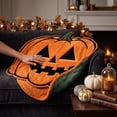 thumbnail image 6 of Shaped Giant Pumpkin Throw Blanket, Creative Orange Soft Flannel Fleece Novelty Decor, Cute Halloween Holiday Home Blanket for Couch Sofa Bed, 60x60in, 6 of 8