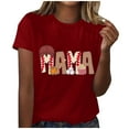 thumbnail image 1 of EQWLJWE Hauts d'Été pour Femmes Hauts pour Femmes en Liquidation Mode Femmes Été Ample Imprimé Col Rond T-Shirt Manches Courtes Blouse Décontractée, 1 of 4