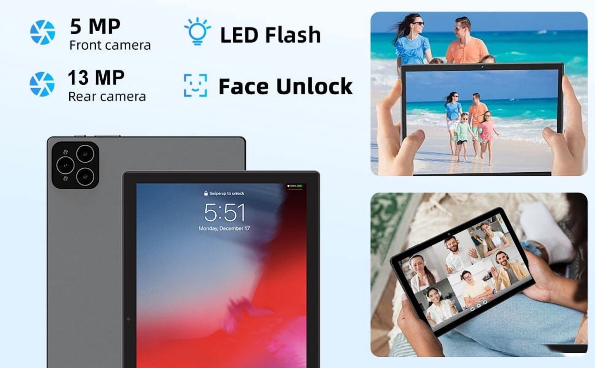 CRELANDER 10.1インチ タブレット CRELANDER 10.1インチタブレットPC 6GB RAM 128GBストレージ 4G LTE対応