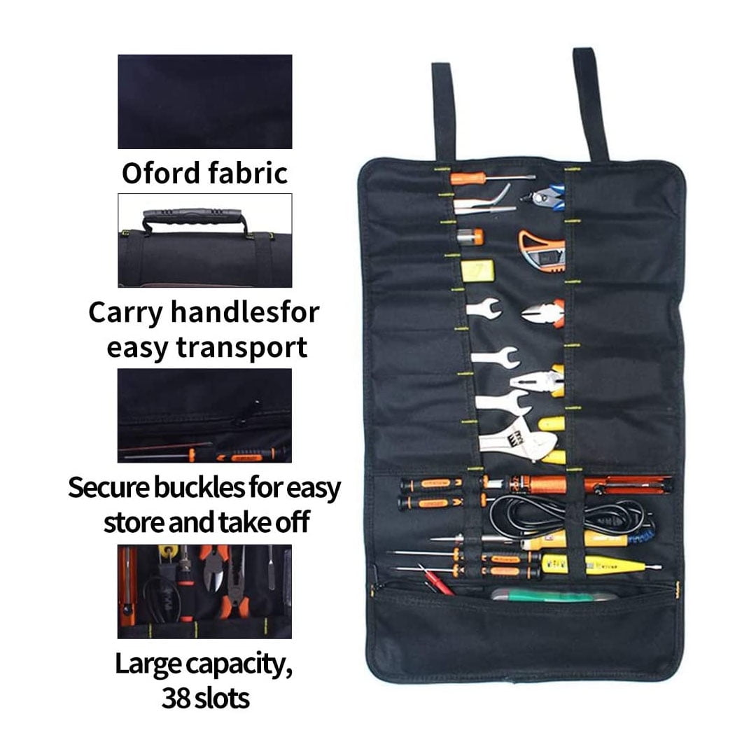 Super Roll Tool Roll,Multi-Purpose Tool Roll Up Bag,Wrench Roll