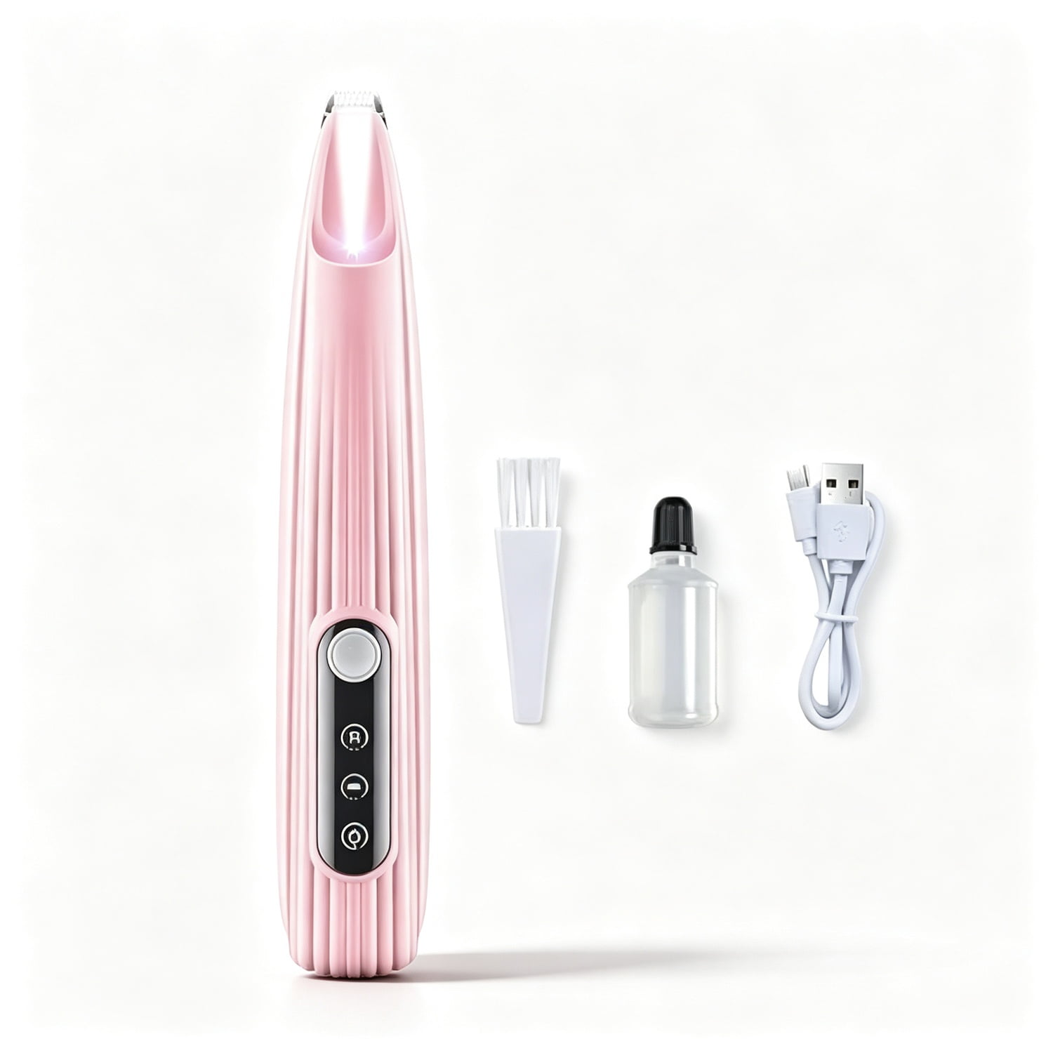 Professional Dog Grooming Clippers & LED Light LCD Display 18mm Wide Blade for Paw Trimming Low Noise Cordless Pet Hair Trimmer