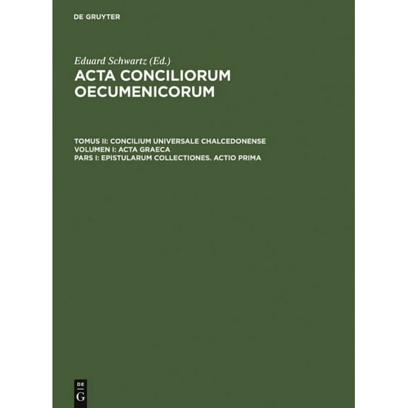 Epistularum Collectiones. Actio Prima, (Hardcover)