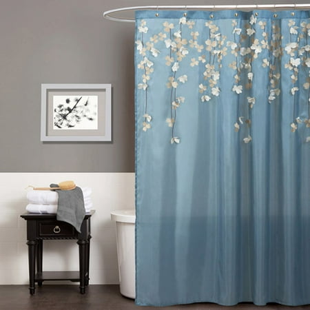 Flower Drops Shower Curtain Green - Lush Décor