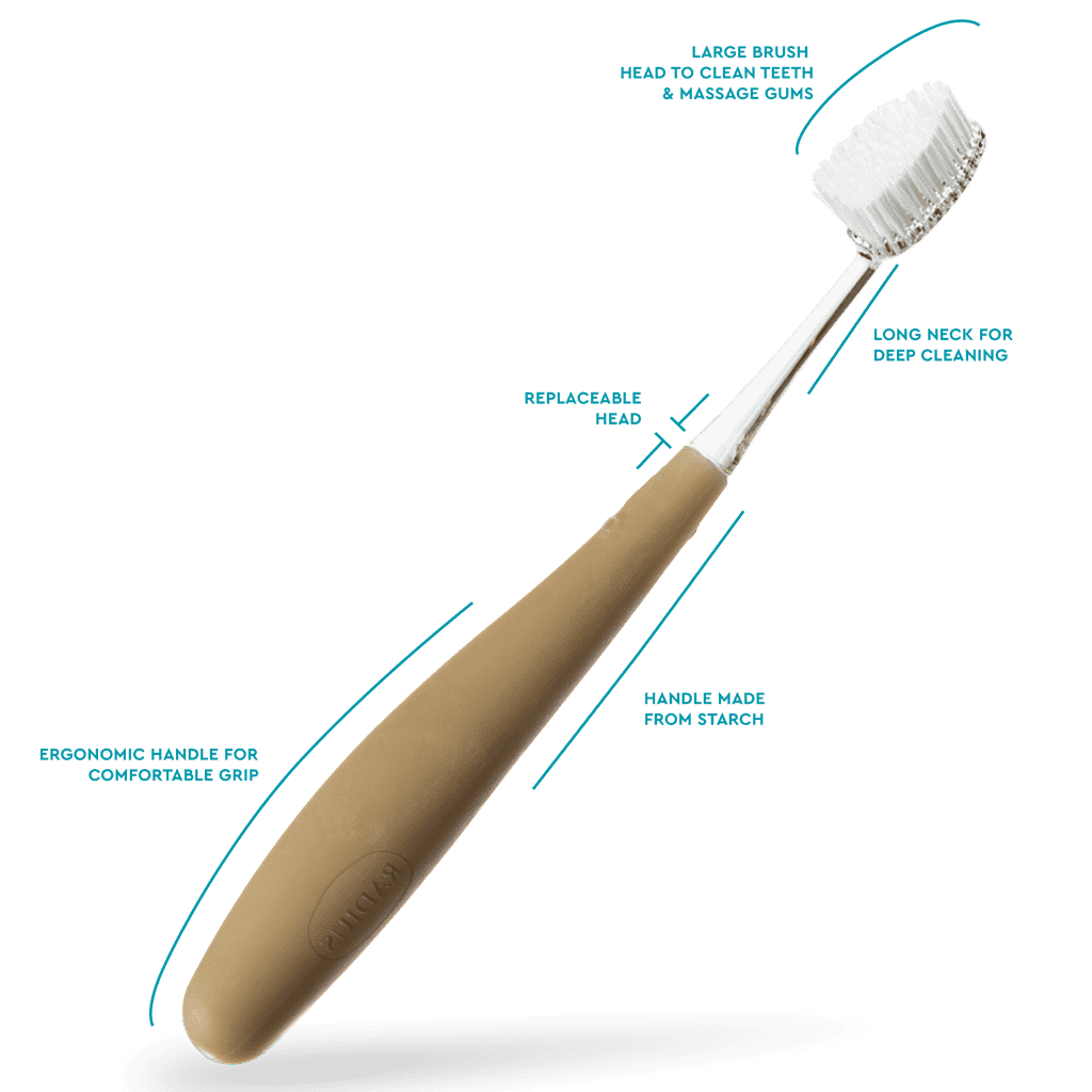 RADIUS Source Soft Cornstarch Handle Toothbrush