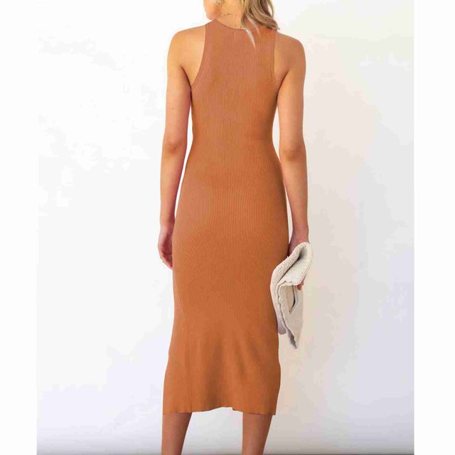 Vestido ajustado con cintura recortada,Vestido sin mangas para mujer Vestido con corte en la cintura sin mangas Vestido con corte en la cintura para mujer Claridad notable