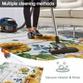 thumbnail image 5 of Sunflowers Outdoor Rug for Patio/Deck/Porch, Non-Slip Large Area Rug 5 x 7 Ft, Floral Green Leaves Bees Watercolor Wooden Indoor Outdoor Rugs Washable Area Rugs, Reversible Camping Rug Carpet Runner, 5 of 8