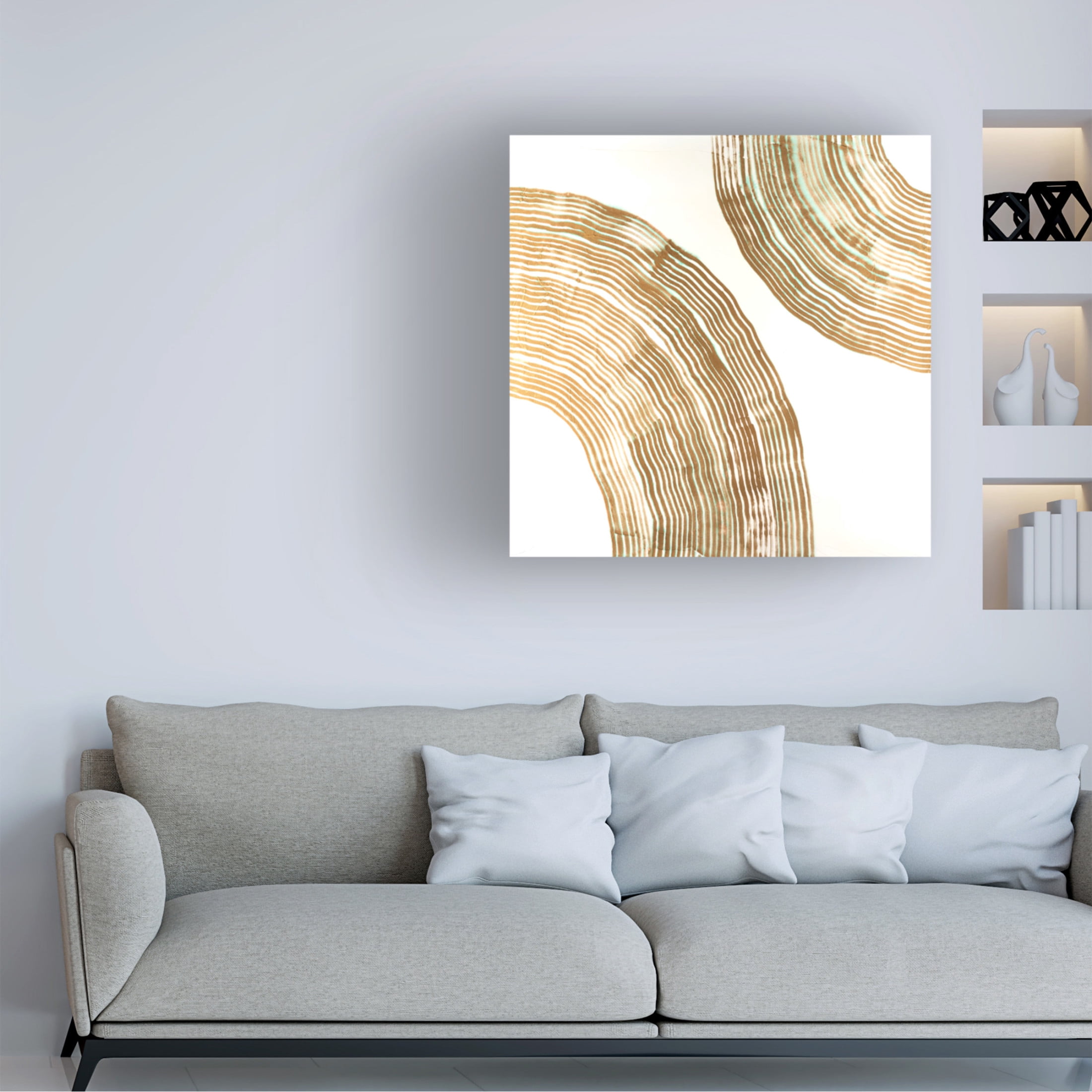 Canvas Wall Art - Vanna Lam 'Sisal II' Wall Art for Living Room, Bedroom, or Office Décor by Trademark Fine Art - 18 x 18 Inches