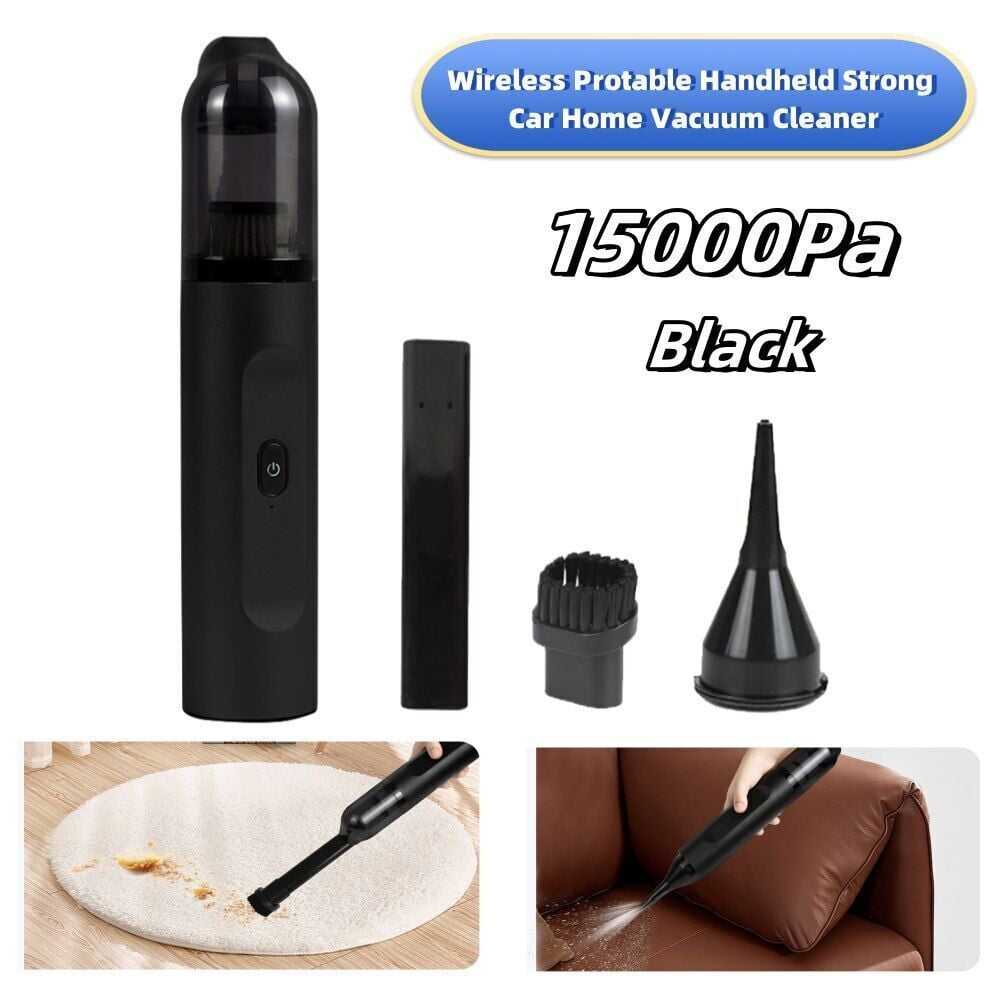 15000Pa Strong  Handheld Vacuum for Quick Cleaning,Protable Car Vacuum Cleaner,, Hand Held Vacuuming Cordless Rechargeable for Car Home and Office