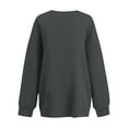 thumbnail image 5 of ADSSDQ Women's Crewneck Sweatshirts Drop Shoulder Long Sleeve Comfy Pullover Cute Tops Teen Girls Fall Trendy Clothes Dark Gray S, 5 of 5
