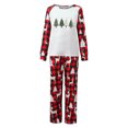 thumbnail image 5 of Odeerbi Christmas Pajamas for Family Holiday Long Sleeve Family Christmas Pajamas Matching Sets Mom Christmas Plaid Printed Blouse Tops + Pants Sleepwear Family Matching PJs Set Red, 5 of 5