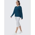 thumbnail image 5 of Dragon Fit Long Sleeve Workout Shirts for Women Back Loose Fit Running Tee Tops with Thumb Hole, 5 of 6