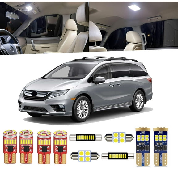 20 Piece Car Interior LED Lights Kit for Honda Odyssey 2018 2019 2020 2021 2022 Interior LED Light Bulbs Packag Kit License Plate Light Install Tool