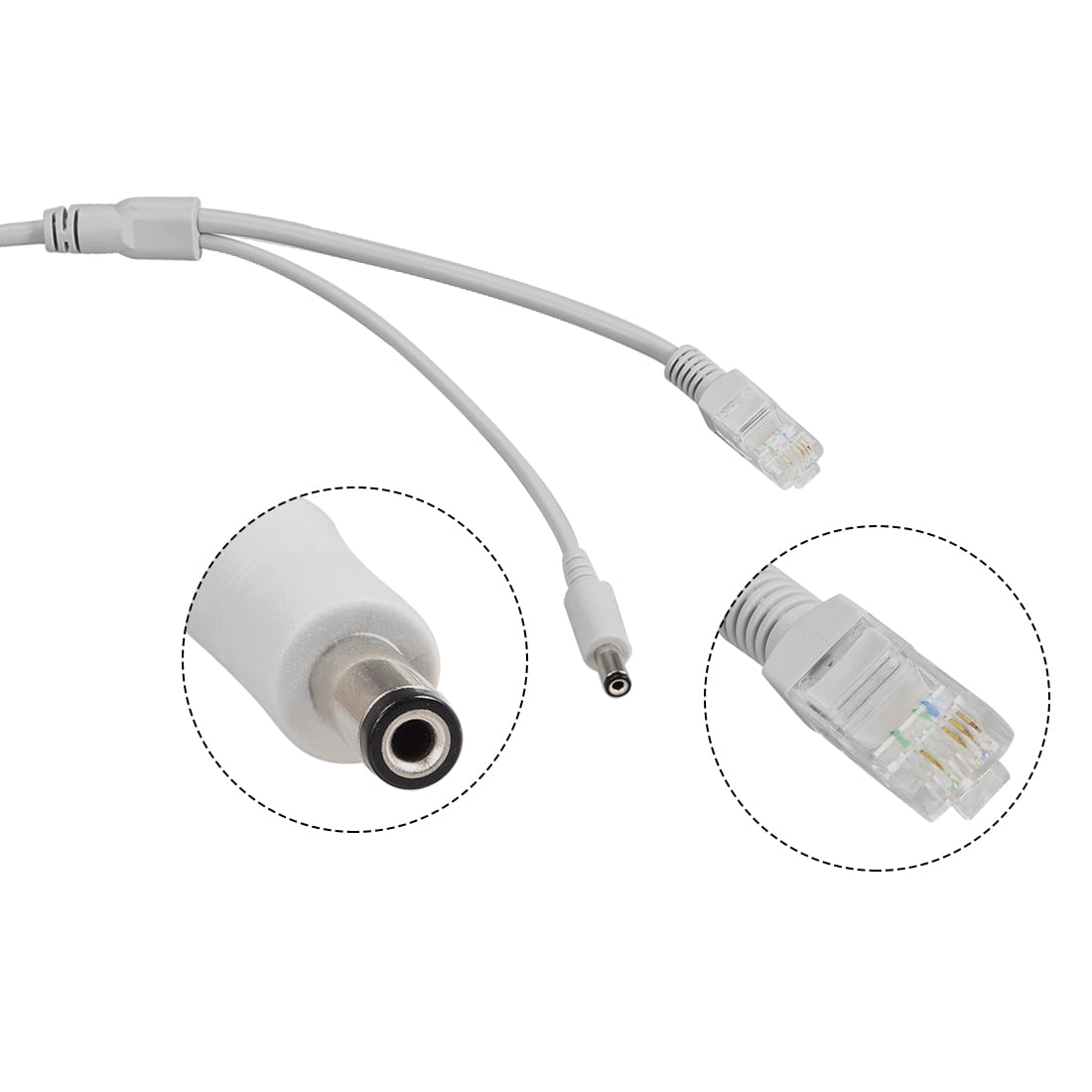 Uxcell 49ft Cat5e Network Ethernet LAN/Power Extension Cable for CCTV Security Cameras Gray