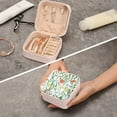 thumbnail image 7 of Coolnut Wild Flowers Pattern Compact Leather Jewelry Box - Mini Travel Jewelry Case Organizer & Holder for Girls, Women | Ideal for Rings, Earrings, Necklaces Women Gifts, 7 of 7