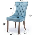 thumbnail image 2 of SoarFlash Velvet Dining Chairs Set of 2, Tall Back Side Chair, Modern Upholstered High-end Tufted Side Chair with Button Back Ring, Solid Wood Legs Sky-Blue, 2 of 6