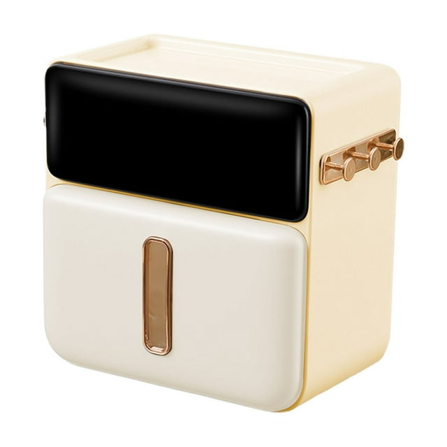 Rangement pour Papier Toilette, Rouleaux de Papier Essuie-Tout Boîte Murale Trouée pour Papier Toilette Roulant Boîte d'Extraction de Papier Toilette Étagère Rouleaux de Papier Essuie-Tout, Étagère Murale de Salle de Bain
