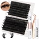 thumbnail image 1 of Vznffur Kit de extensión de pestañas esponjosas, 280 piezas, kit de extensión de pestañas gruesas 80D 100D mezcla de 0.394-0.709 in de volumen, kit de pestañas con unión de pestañas y pinzas de pestañ, 1 of 5