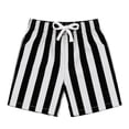 thumbnail image 4 of XINXIAOO Boys Athletic Shorts Summer Lightweight Black Stripes Active Boys Shorts for Basketball Gym with Pockets 13-14 Years, 4 of 4