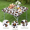 thumbnail image 4 of Black and Orange Of Leopard Print Square Fitted Tablecloth with Elastic Edge,Square Table Cover,Washable Elastic Table Cover for Home Kitchen Party Decor 36"x36", 4 of 6