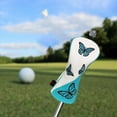 thumbnail image 2 of Golf Wood Headcover Anti Scratch Protector Mariposa Patrón Club Head Cover blanco Zulema Fundas para cabezas de golf, 2 of 8