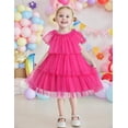 thumbnail image 3 of Arshiner Girls Tulle Dress Toddler Layered Tutu Dresses Rainbow Sequin Summer Party Birthday Wedding Cake Dress Photo Shoot, 3 of 6