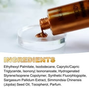 Ikzee Body Shimmer Oil, Liquid Highlighter Golden Brown Shimmer Body Oil, Long Lasting & Smooth Natural Matte Finish for Dry Face and Body Highlight Makeup Party