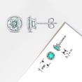 thumbnail image 5 of Everly Women’s 2 1/3ct TGW Aquamarine Sterling Silver Stud Earrings, 5 of 8